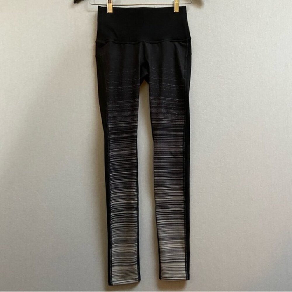 RYU Black White Printed High Rise Workout Athletic Yoga Leggings Sz XS